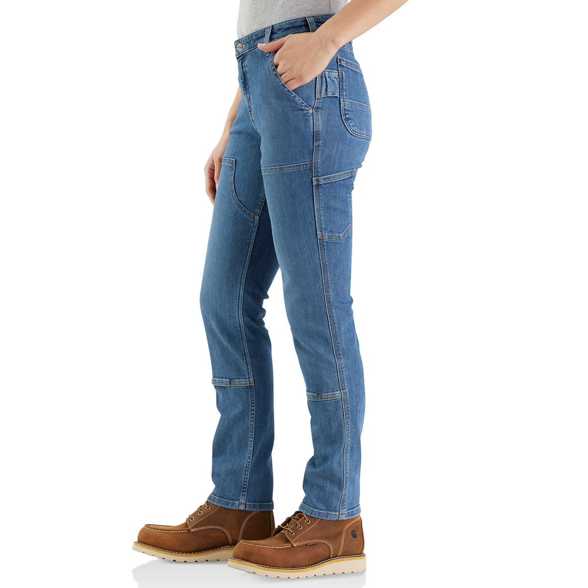 Carhartt Women&#39;s Rugged Flex Relaxed Fit Double-Front Jean - Work World - Workwear, Work Boots, Safety Gear