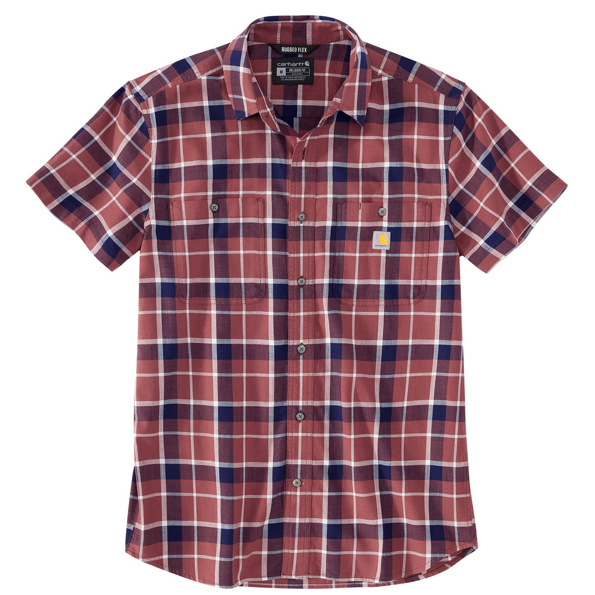 Carhartt Men&#39;s Rugged Flex Lightweight Button-Down Short Sleeve Plaid Shirt - Work World - Workwear, Work Boots, Safety Gear