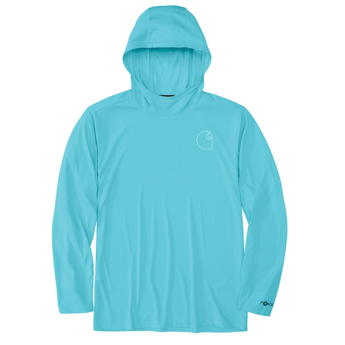 Carhartt Men&#39;s Force Sun Defender Hooded Logo Long Sleeve T-Shirt - Work World - Workwear, Work Boots, Safety Gear