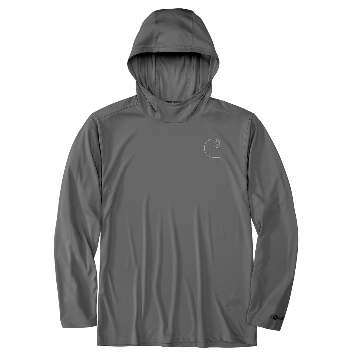 Carhartt Men&#39;s Force Sun Defender Hooded Logo Long Sleeve T-Shirt - Work World - Workwear, Work Boots, Safety Gear