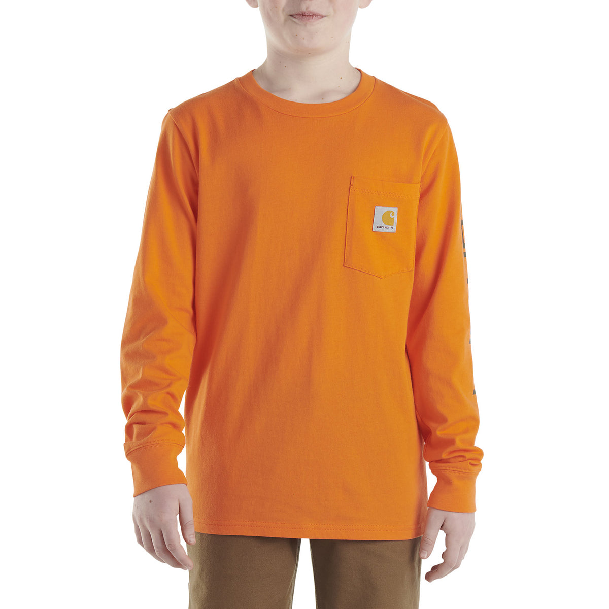 Carhartt Kid&#39;s Long Sleeve Pocket T-Shirt - Work World - Workwear, Work Boots, Safety Gear