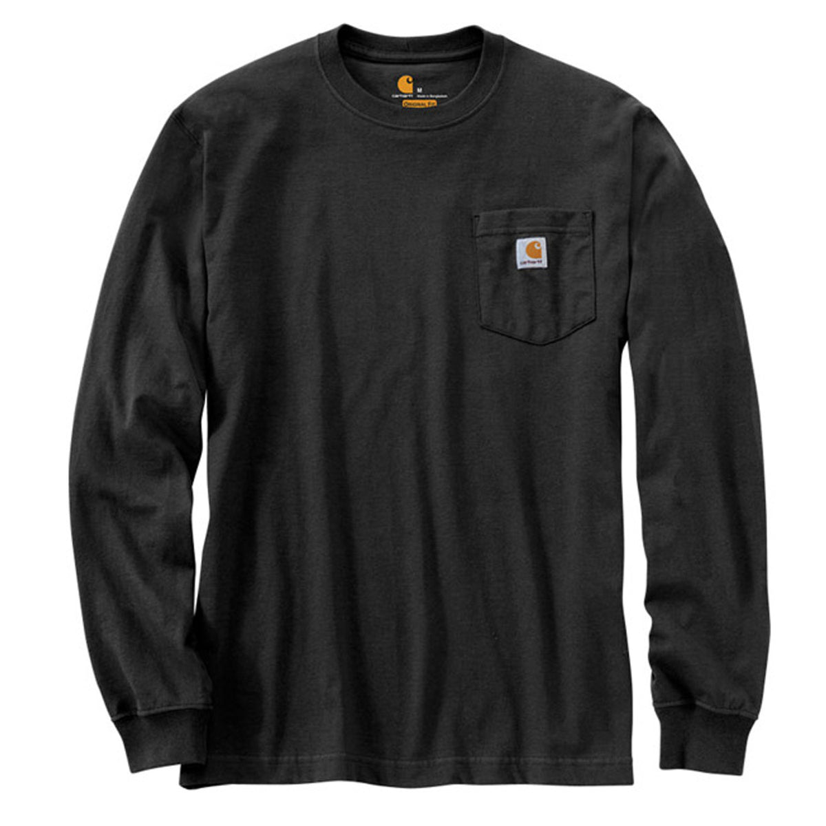 Carhartt Men&#39;s Long Sleeve Pocket T-Shirt_Black - Work World - Workwear, Work Boots, Safety Gear