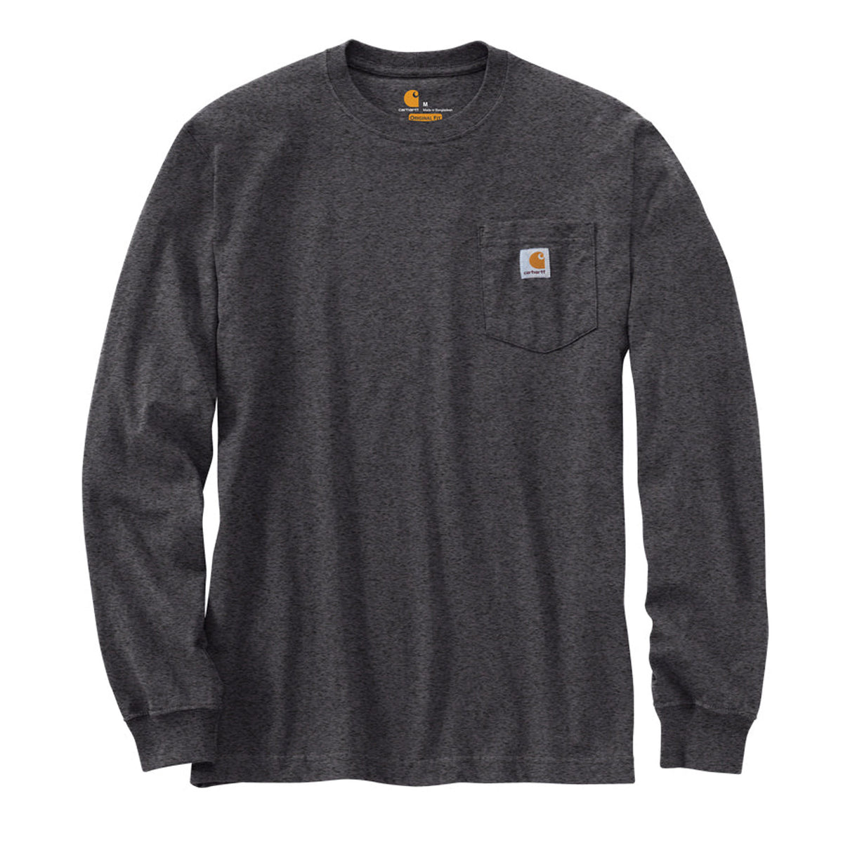Carhartt Men&#39;s Long Sleeve Pocket T-Shirt_Carbon Heather - Work World - Workwear, Work Boots, Safety Gear