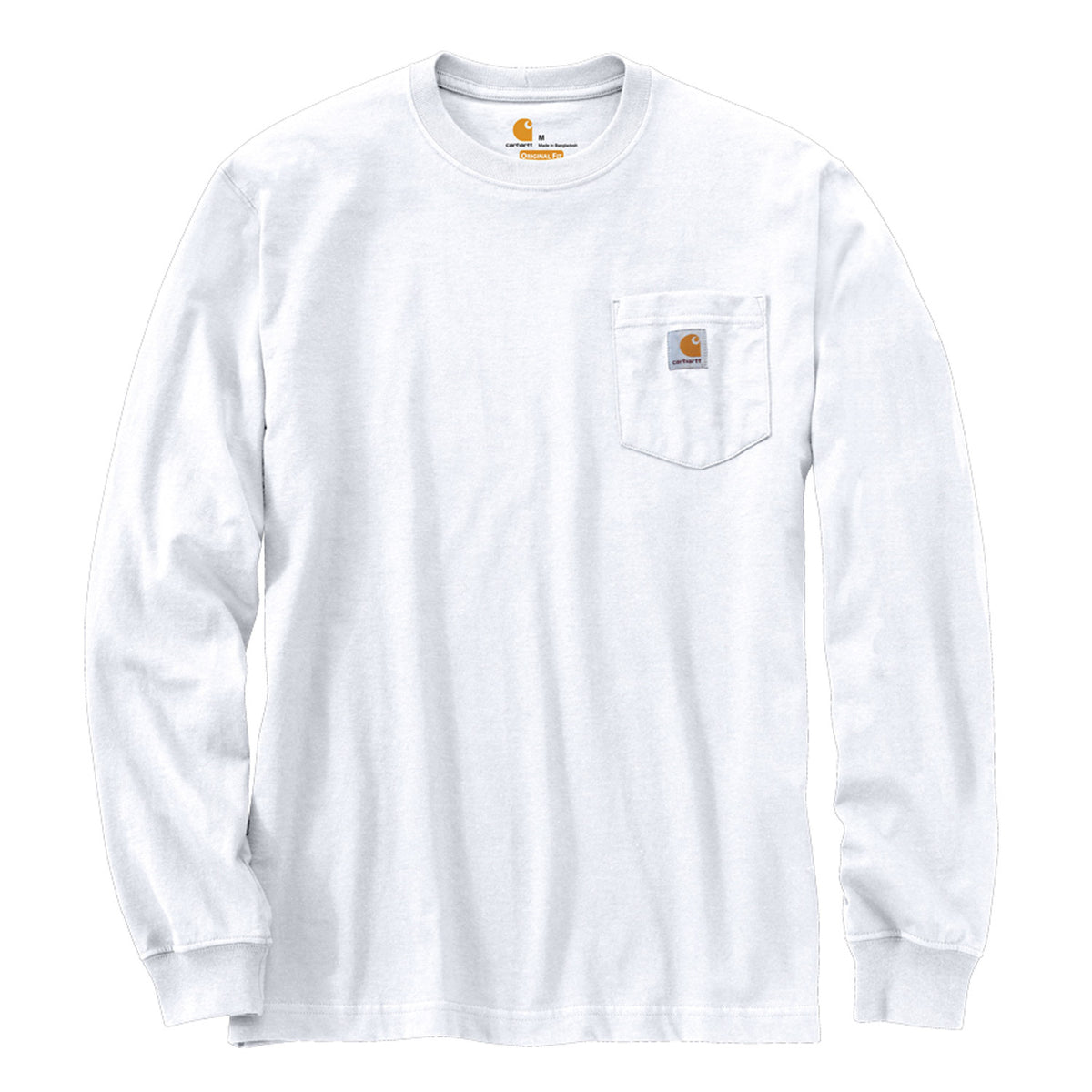 Carhartt Men&#39;s Long Sleeve Pocket T-Shirt_White - Work World - Workwear, Work Boots, Safety Gear