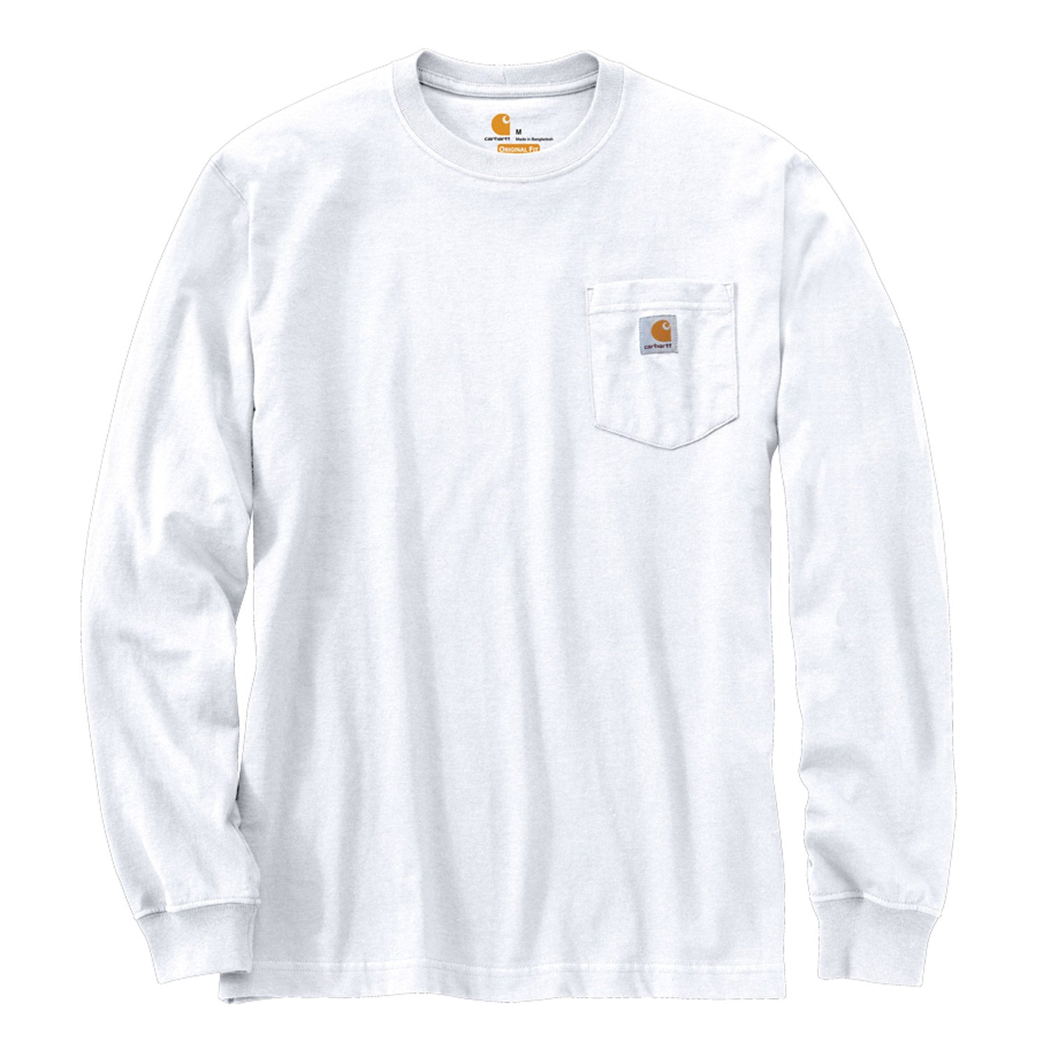 Carhartt Men's Long Sleeve Pocket T-Shirt_White - Work World - Workwear, Work Boots, Safety Gear