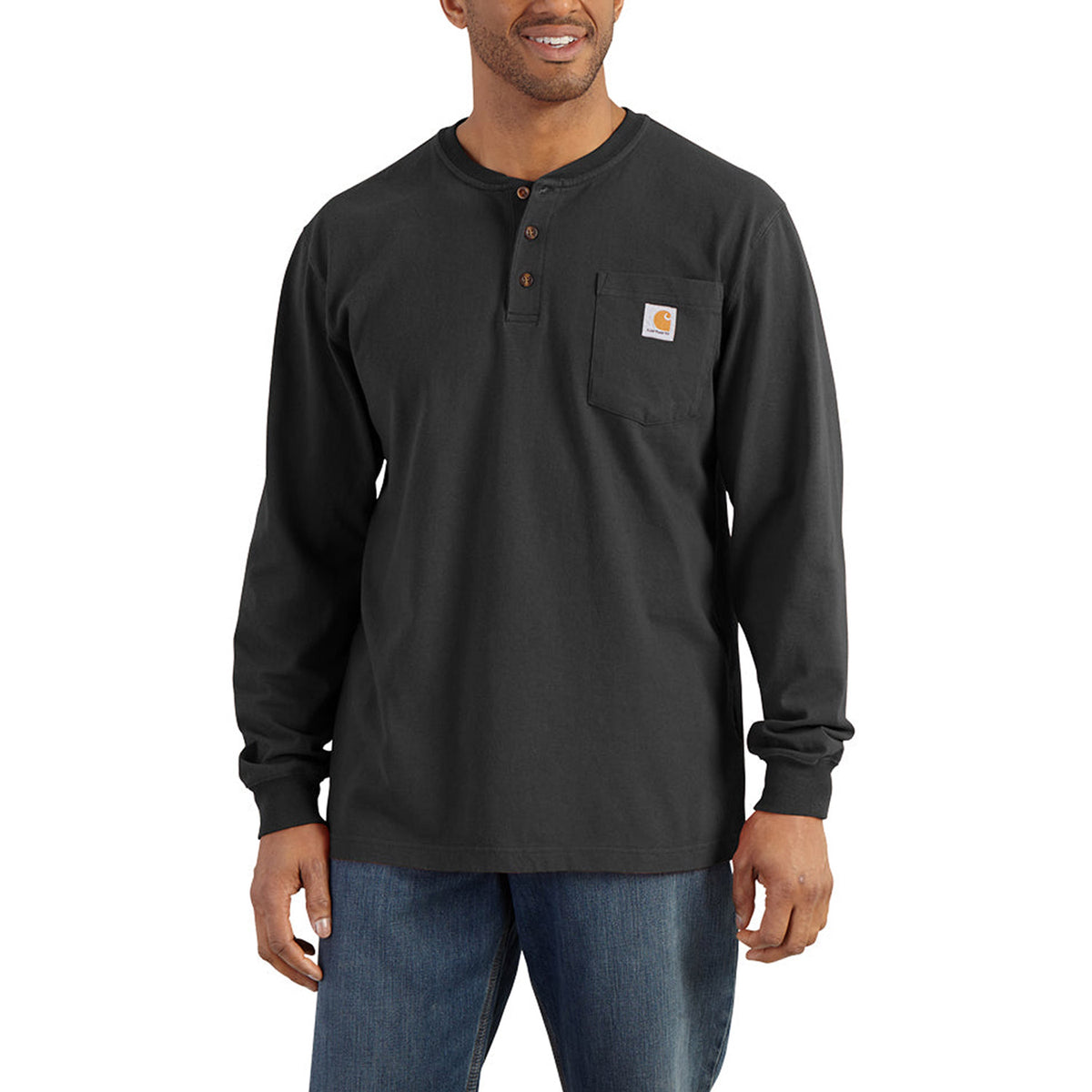Carhartt Men&#39;s Long Sleeve Pocket Henley - Work World - Workwear, Work Boots, Safety Gear