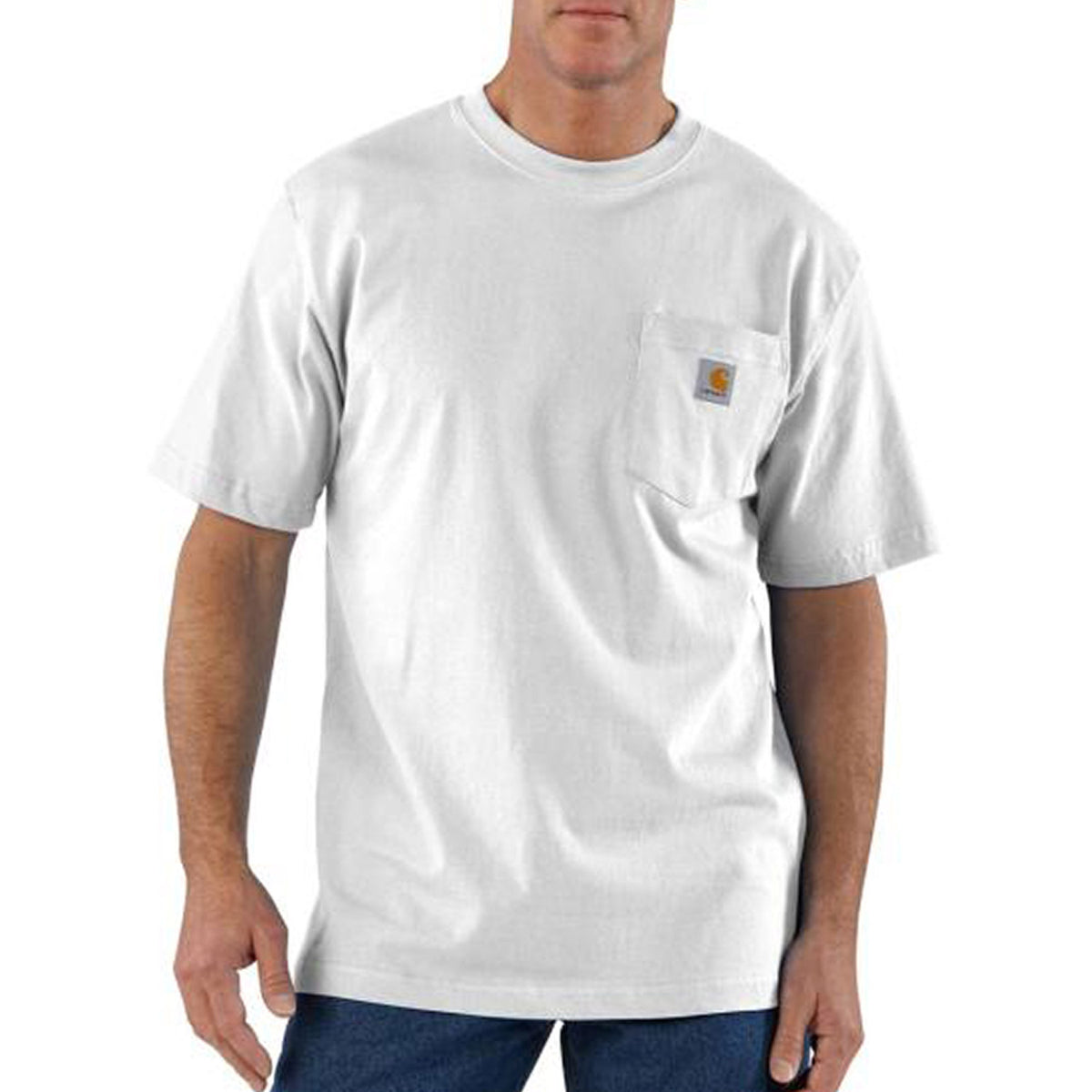 Carhartt Men&#39;s Short Sleeve Pocket T-Shirt_White - Work World - Workwear, Work Boots, Safety Gear