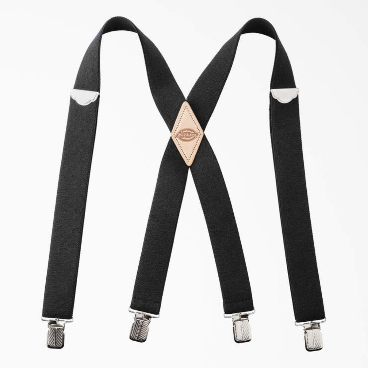 Dickies 32MM X-Back Leather Logo Patch Suspender - Work World - Workwear, Work Boots, Safety Gear