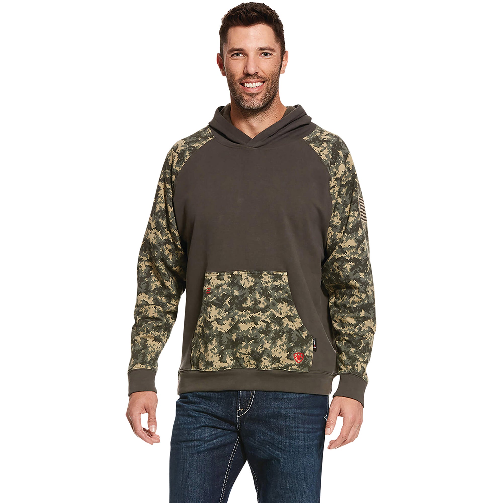 Ariat Men's Flame Resistant DuraStretch Patriot Hooded Sweatshirt - Work World - Workwear, Work Boots, Safety Gear