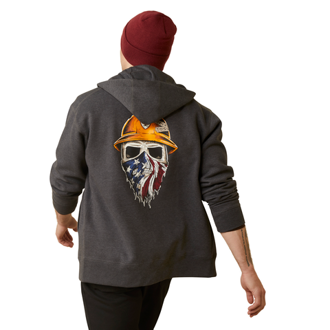 Ariat Men's Rebar Born For This Graphic Full Zip Hoodie - Work World - Workwear, Work Boots, Safety Gear