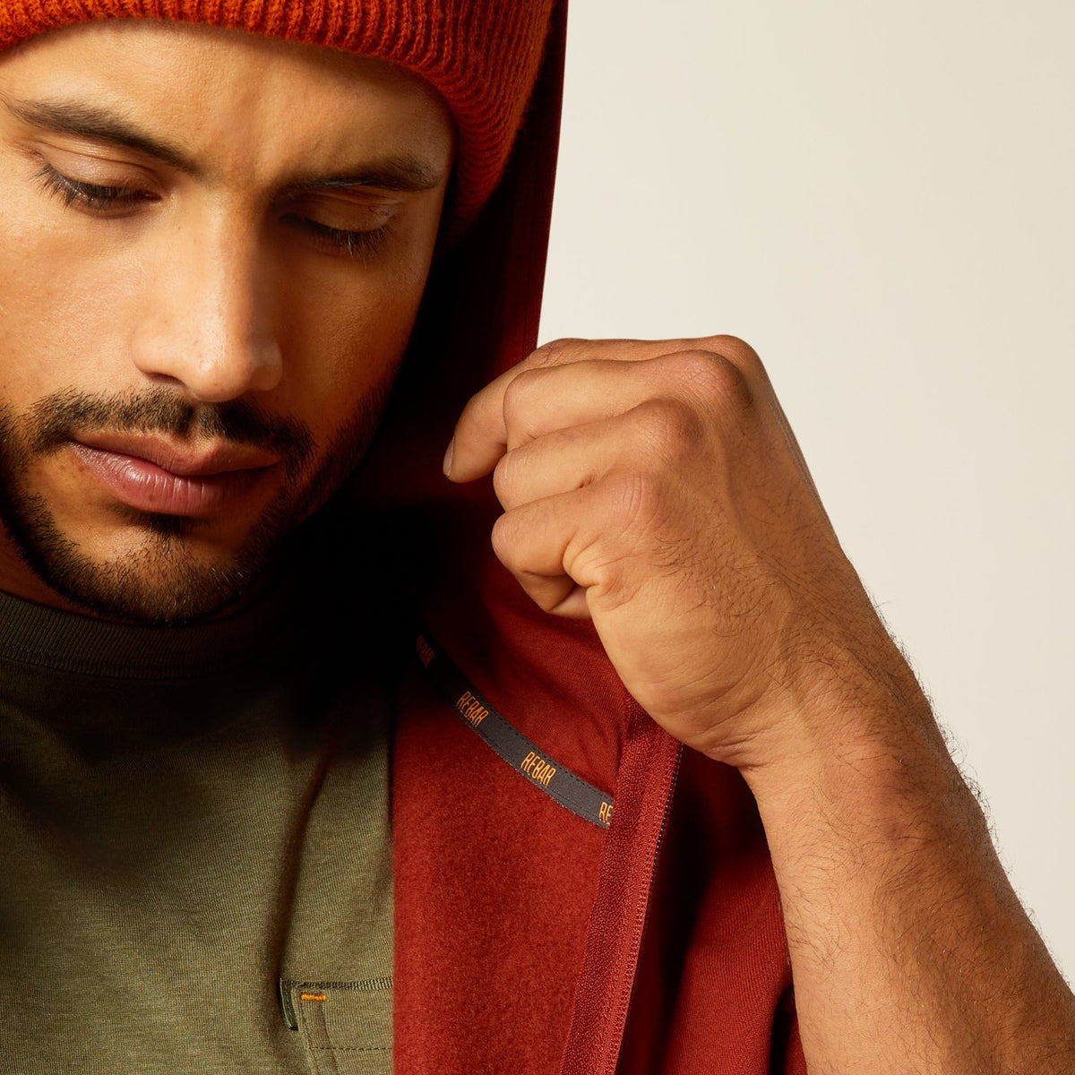Ariat Men&#39;s Rebar Born For This Full-Zip Hoodie - Work World - Workwear, Work Boots, Safety Gear