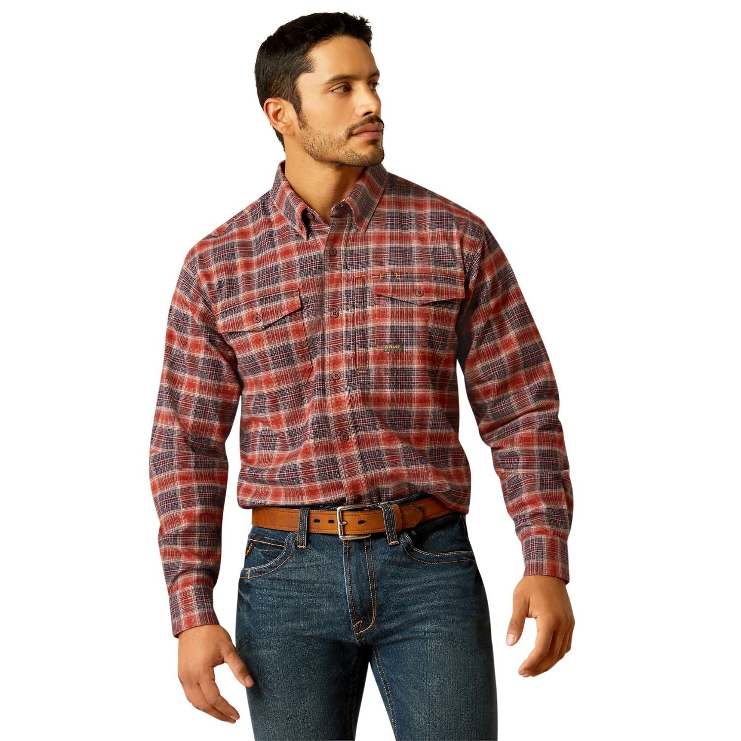 Ariat Men's Rebar Flannel DuraStretch Button-Down Work Shirt - Work World - Workwear, Work Boots, Safety Gear