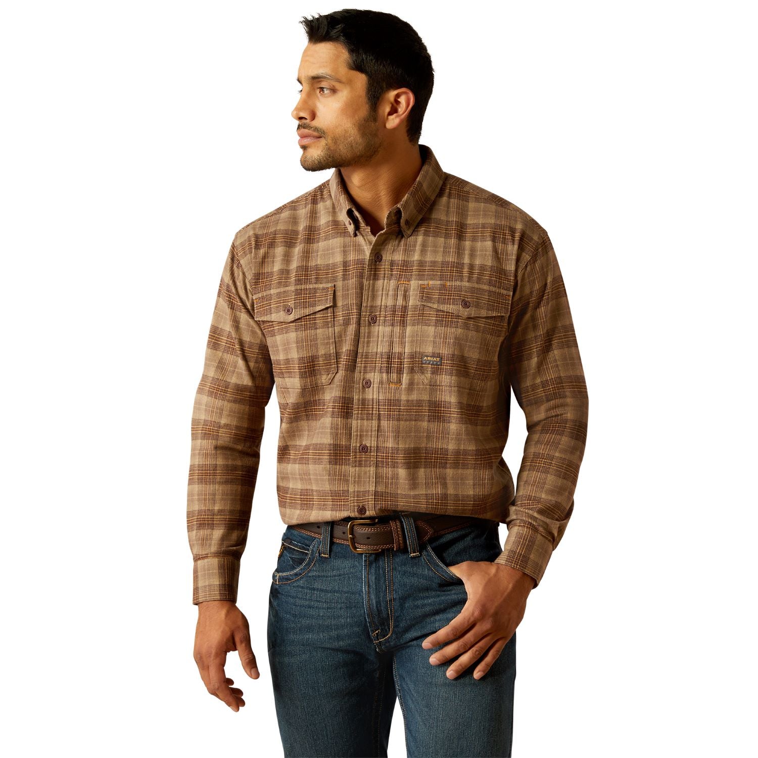 Ariat Men's Rebar Flannel DuraStretch Button-Down Work Shirt - Work World - Workwear, Work Boots, Safety Gear