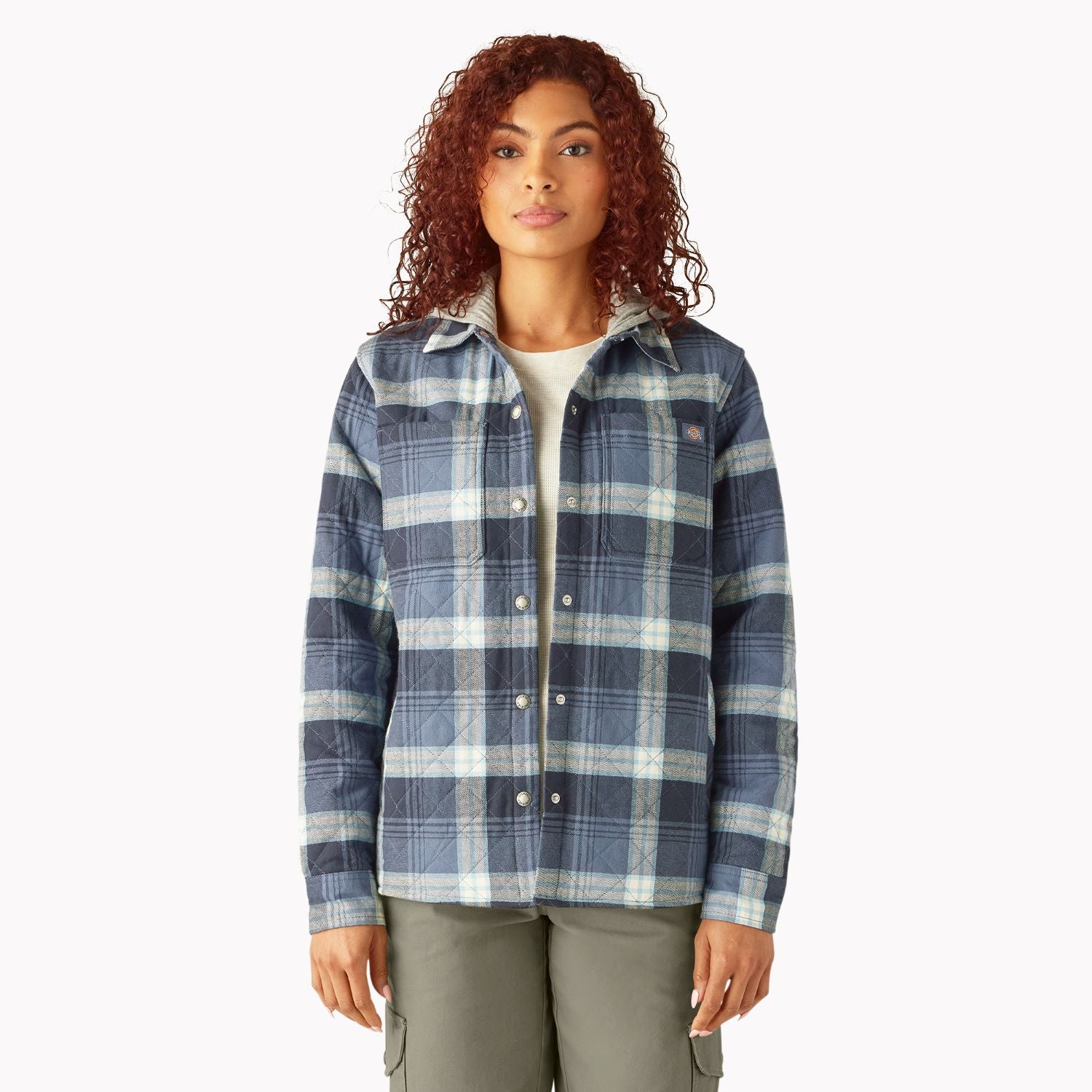 Dickies Women's Hooded Flannel Shirt Jac - Work World - Workwear, Work Boots, Safety Gear