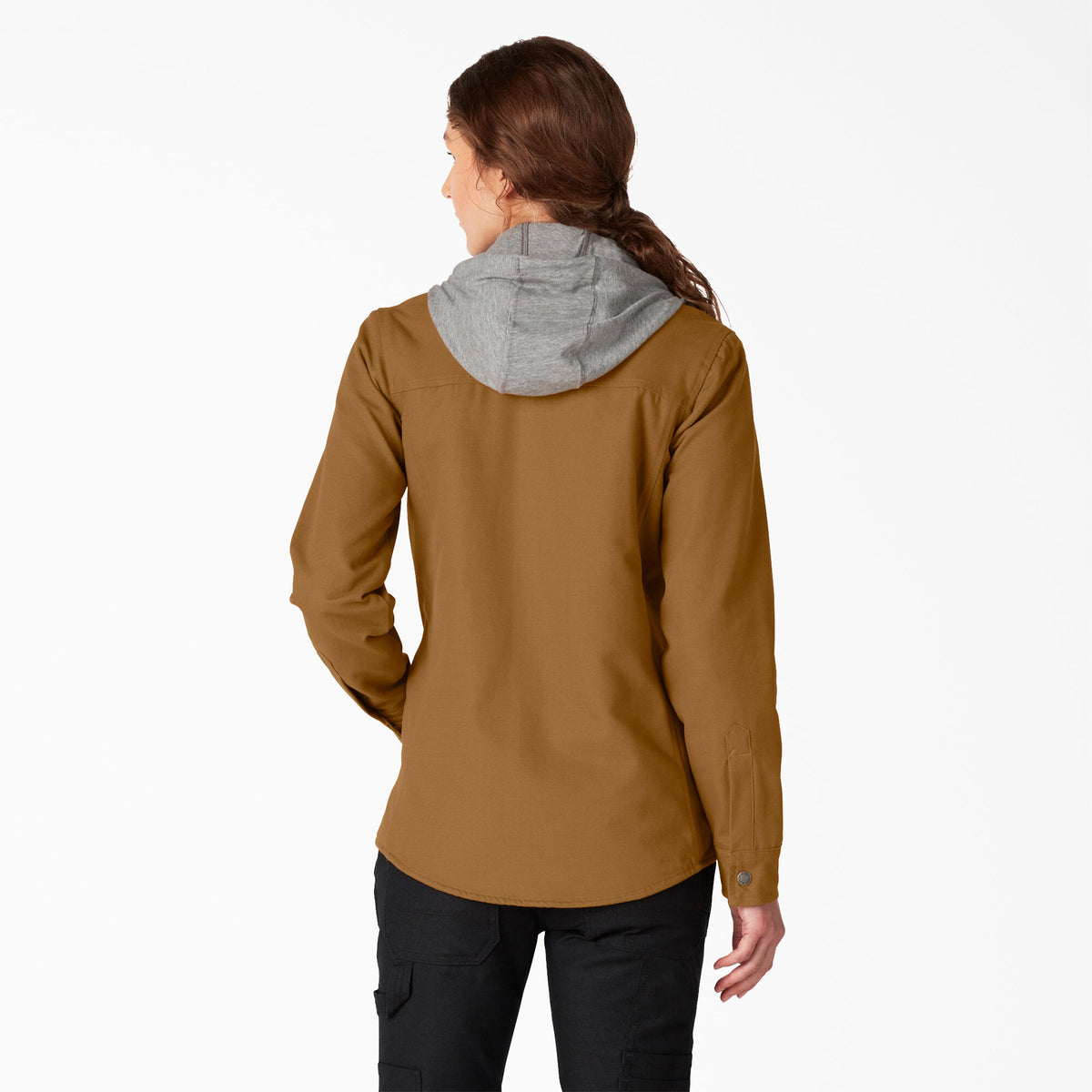 Dickies Women&#39;s Hooded Snap-Up Duck Shirt Jac - Work World - Workwear, Work Boots, Safety Gear
