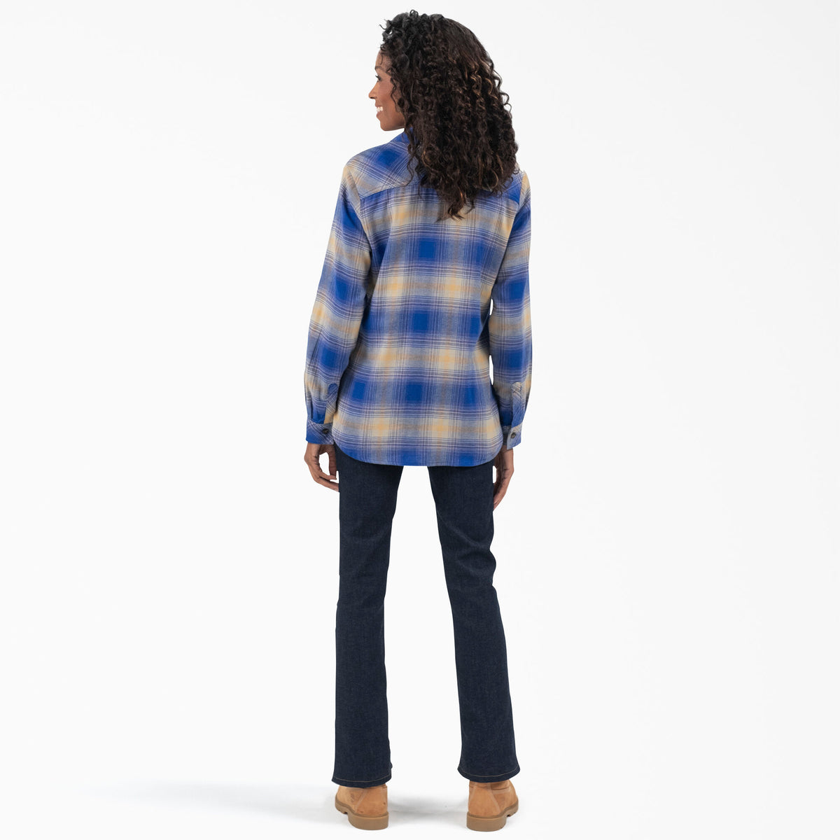 Dickies Women&#39;s Plaid Long Sleeve Flannel Shirt - Work World - Workwear, Work Boots, Safety Gear