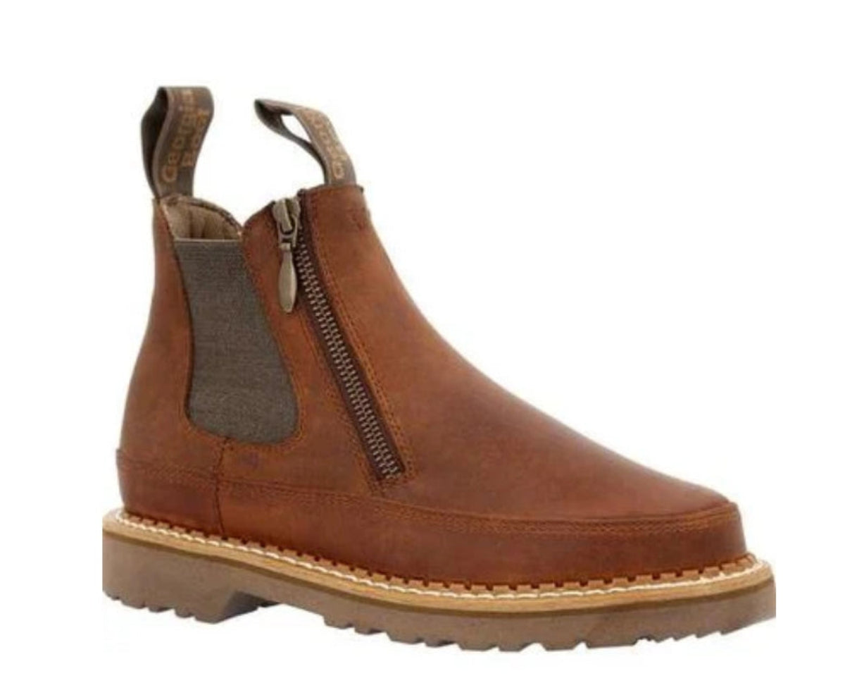 Georgia Boot Women&#39;s Side Zip 5&quot; Slip Resistant Chelsea Romeo Boot - Work World - Workwear, Work Boots, Safety Gear