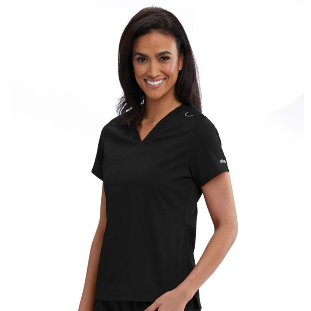 Grey&#39;s Anatomy Women&#39;s Bree Stretch V-Neck Short Sleeve Scrub Top - Work World - Workwear, Work Boots, Safety Gear