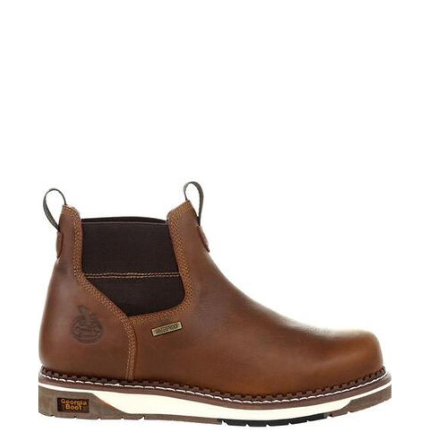 Georgia Boot Men's Wedge Sole 5" Waterproof EH  Steel Toe Chelsea Boot - Work World - Workwear, Work Boots, Safety Gear