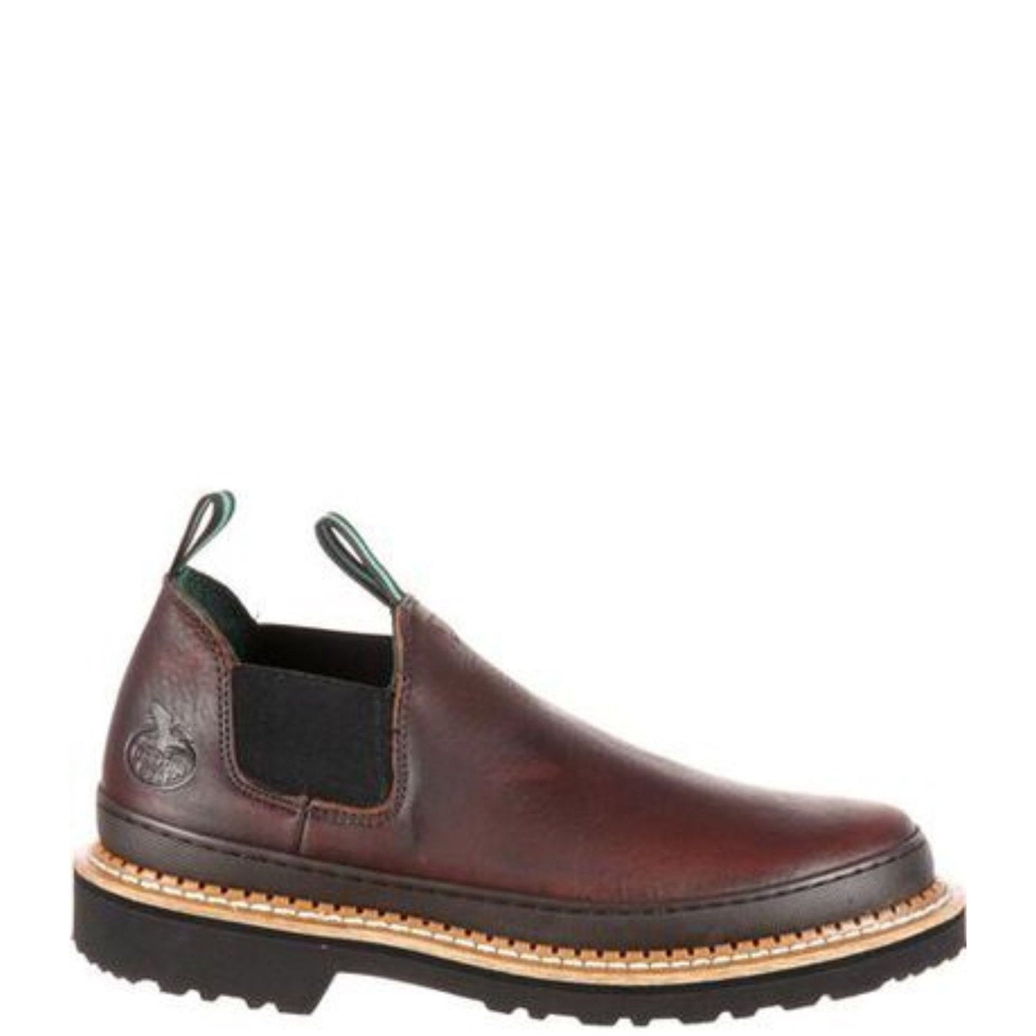 Georgia Giant Men's Pull-On Romeo 4" Work Shoe_Brown - Work World - Workwear, Work Boots, Safety Gear