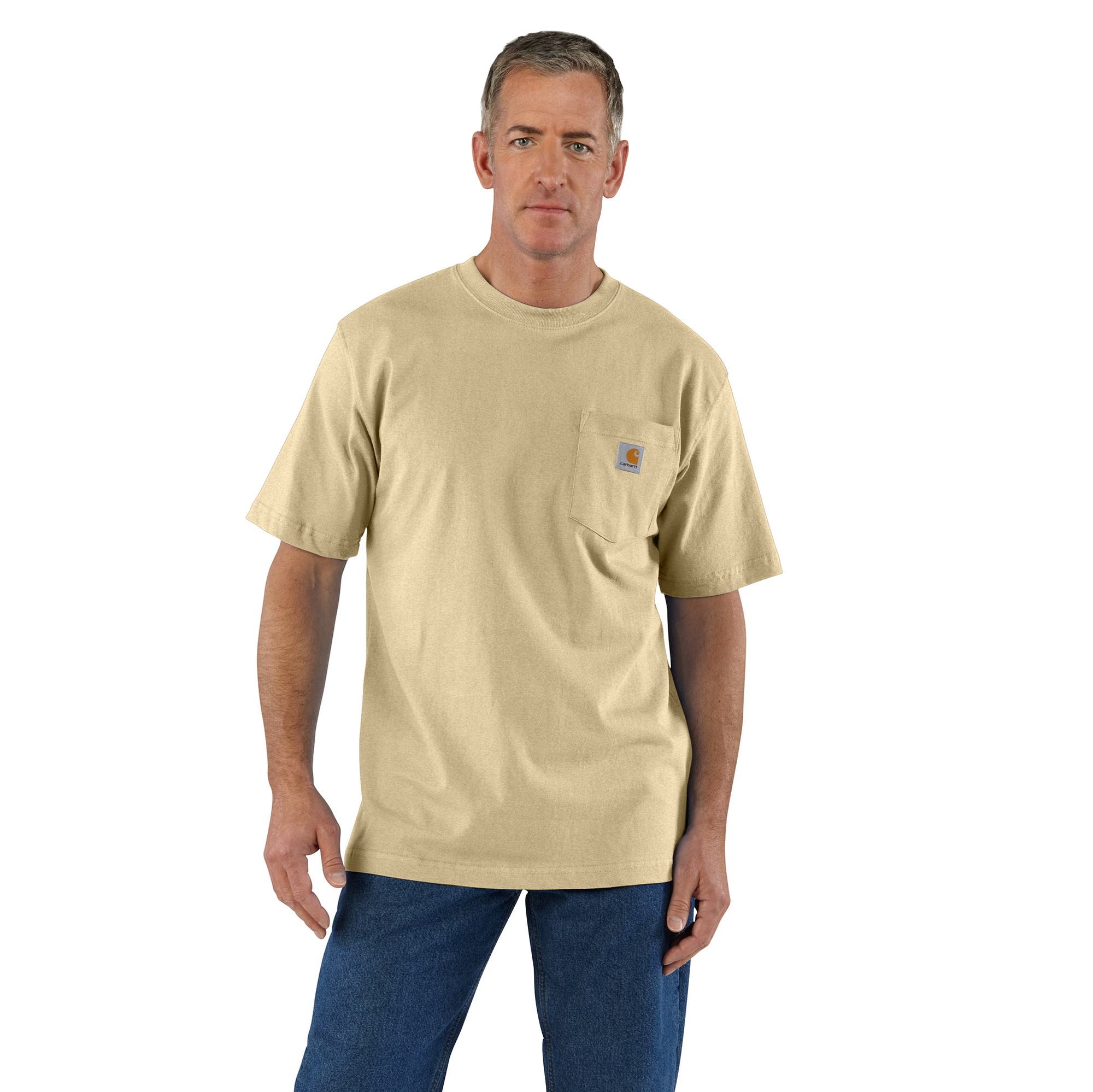 Carhartt Men's Short Sleeve Pocket T-Shirt_Beach Heather - Work World - Workwear, Work Boots, Safety Gear