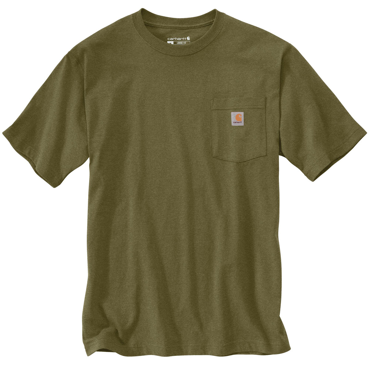 Carhartt Men&#39;s Short Sleeve Pocket T-Shirt_Dark Bronzed Green Heather - Work World - Workwear, Work Boots, Safety Gear