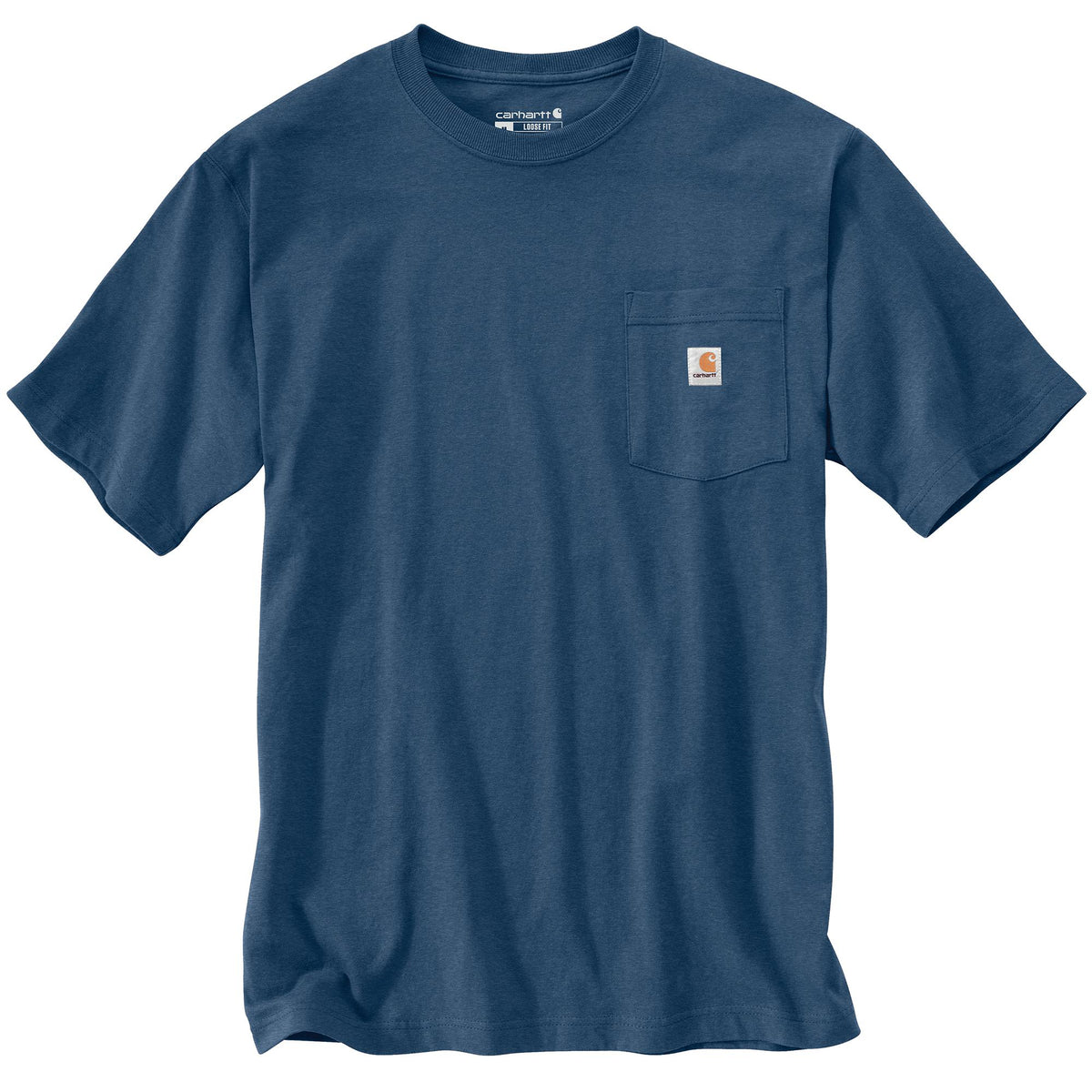 Carhartt Men&#39;s Short Sleeve Pocket T-Shirt_Deep Ocean Heather - Work World - Workwear, Work Boots, Safety Gear