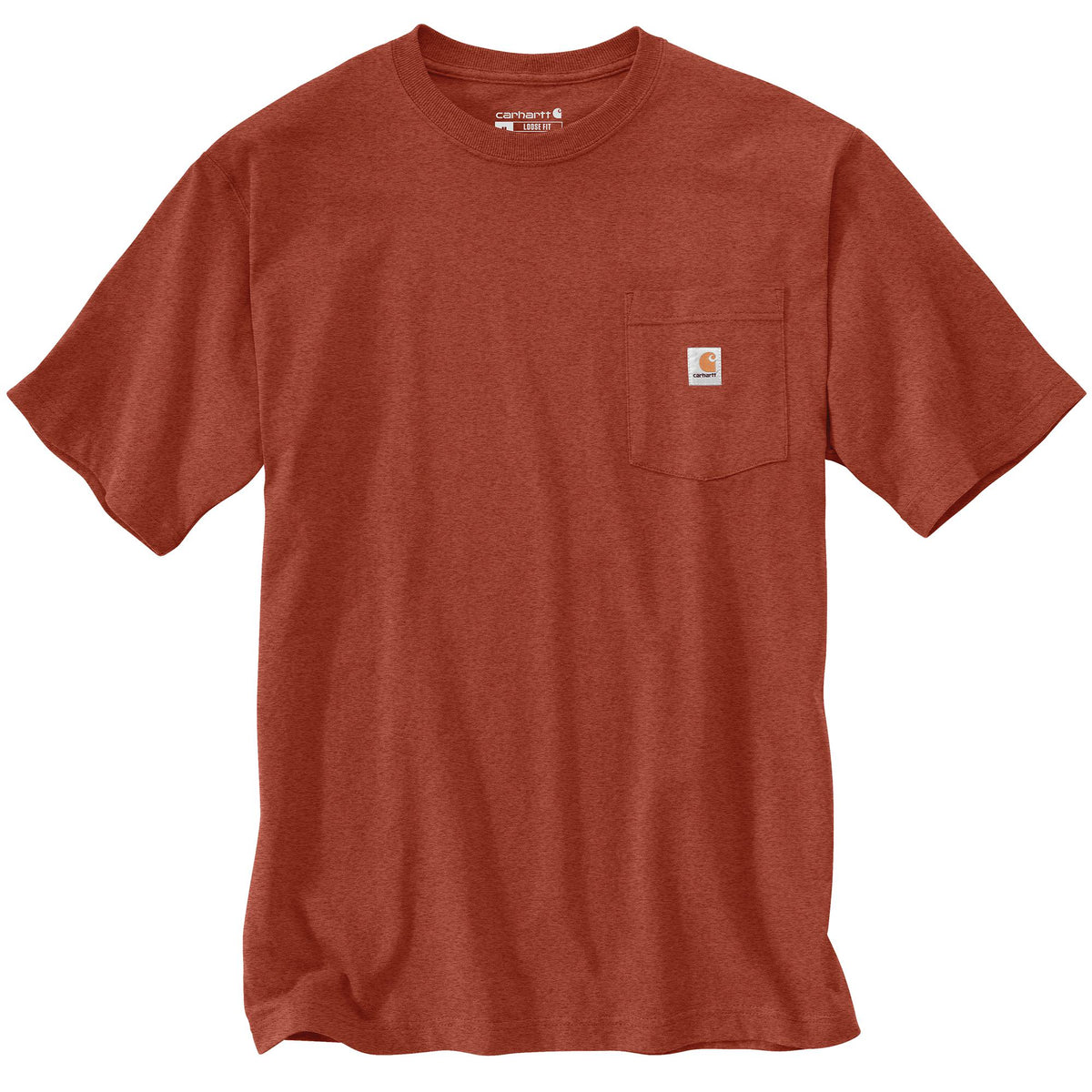 Carhartt Men&#39;s Short Sleeve Pocket T-Shirt_Saddle Red Heather - Work World - Workwear, Work Boots, Safety Gear