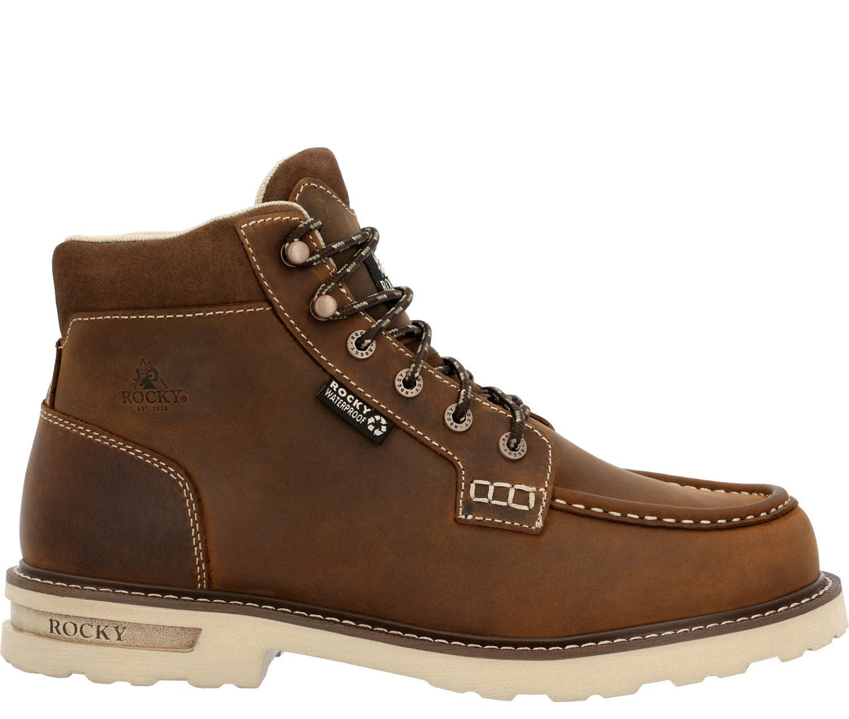 Rocky Men&#39;s Grindstone XTR 6&quot; Waterproof EH Moc Toe Work Boot - Work World - Workwear, Work Boots, Safety Gear