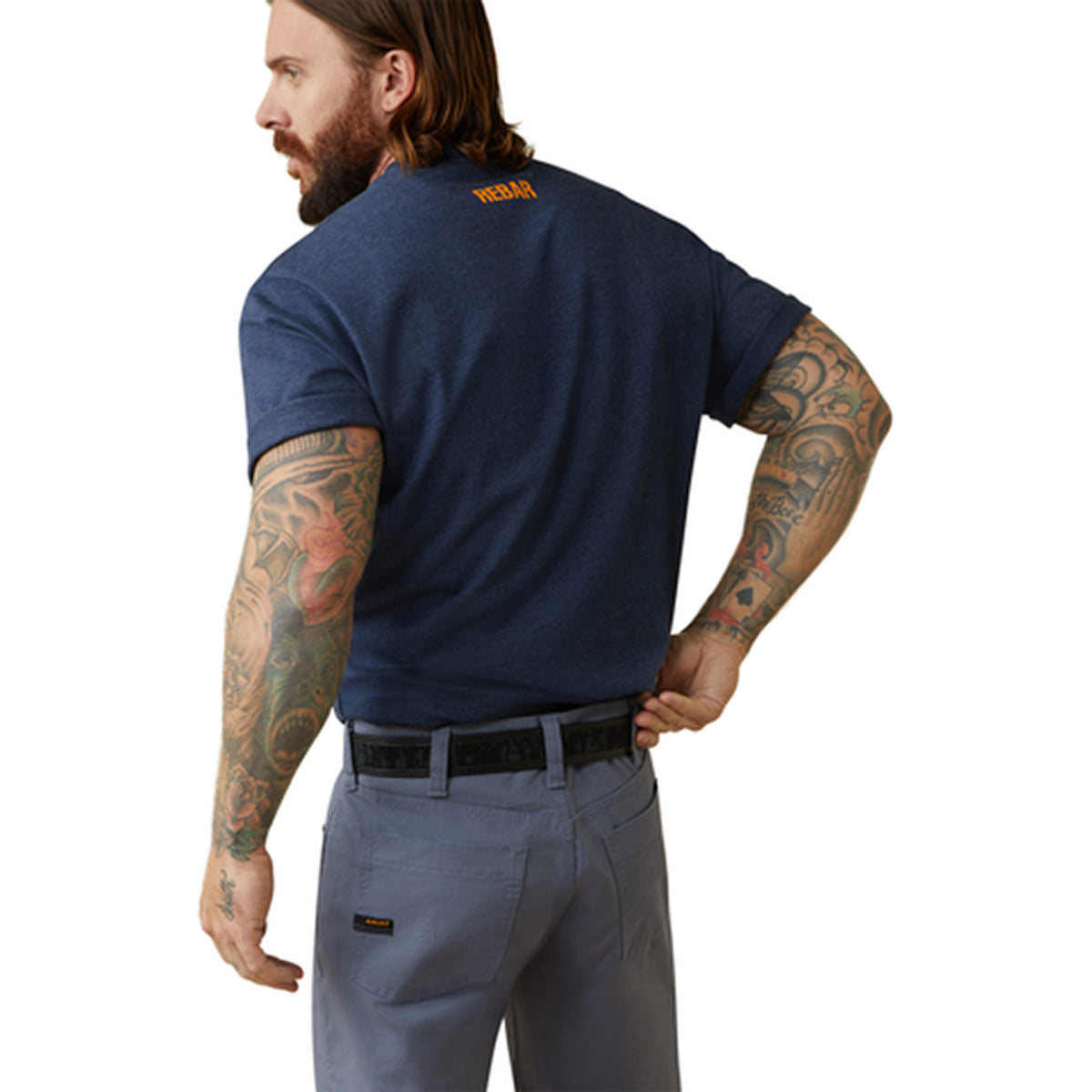 Ariat Men&#39;s Rebar Cotton Strong Block Graphic Short Sleeve Tee - Work World - Workwear, Work Boots, Safety Gear