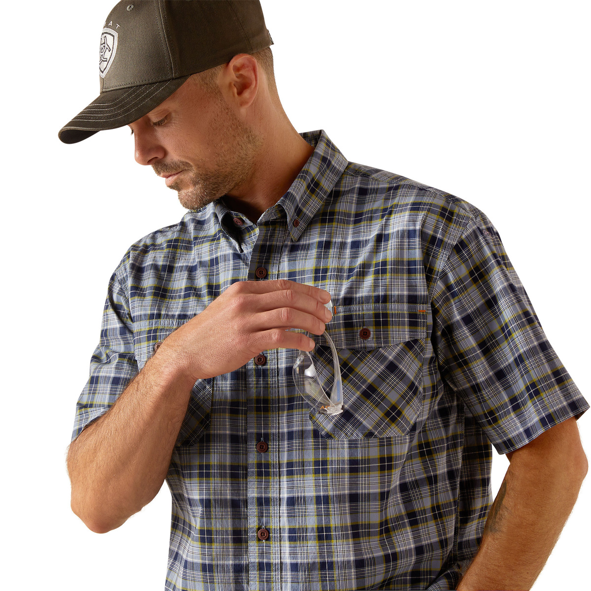 Ariat Men&#39;s Rebar Made Tough DuraStretch Short Sleeve Work Shirt - Work World - Workwear, Work Boots, Safety Gear
