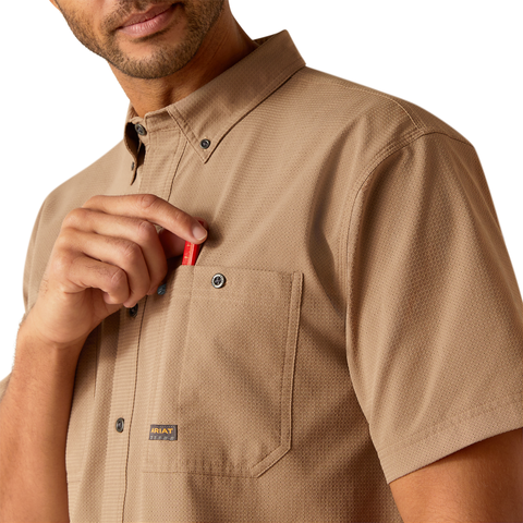 Ariat Men&#39;s Rebar Made Tough 360 AirFlow Work Shirt - Work World - Workwear, Work Boots, Safety Gear