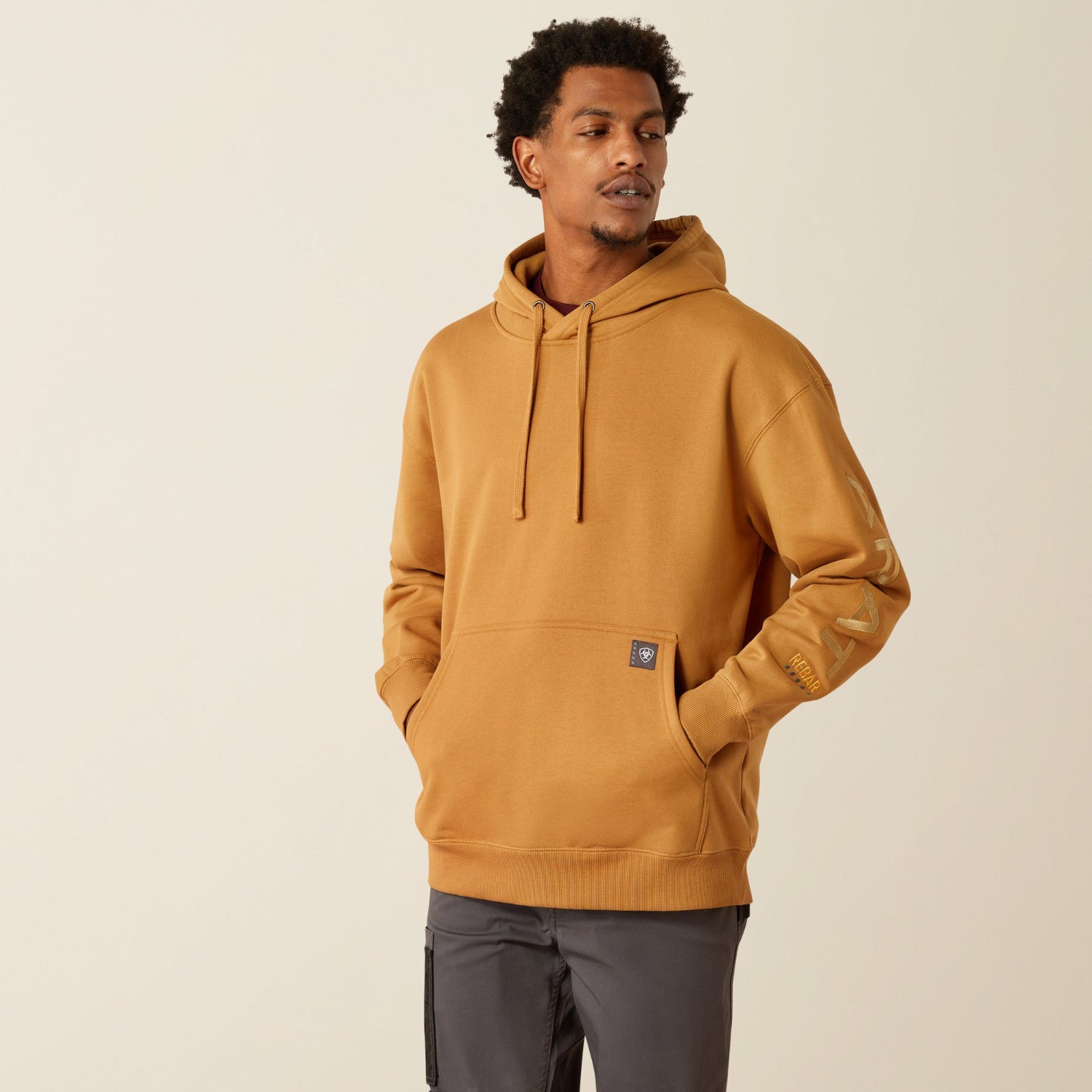 Ariat Men's Rebar Logo Graphic Sleeve Hoodie - Work World - Workwear, Work Boots, Safety Gear