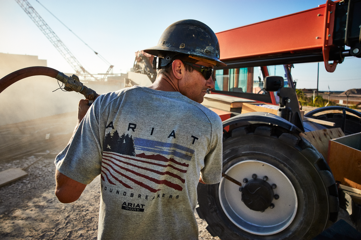 Ariat Men&#39;s Rebar Cotton Strong Groundbreaker Graphic T-Shirt - Work World - Workwear, Work Boots, Safety Gear