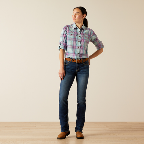 Ariat Women&#39;s Made Tough Durastretch Button-Down Long Sleeve Work Shirt - Work World - Workwear, Work Boots, Safety Gear