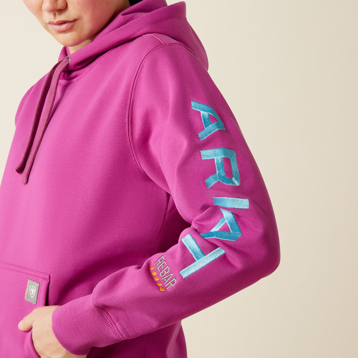 Ariat Women&#39;s Rebar Logo Graphic Sleeve Hoodie - Work World - Workwear, Work Boots, Safety Gear