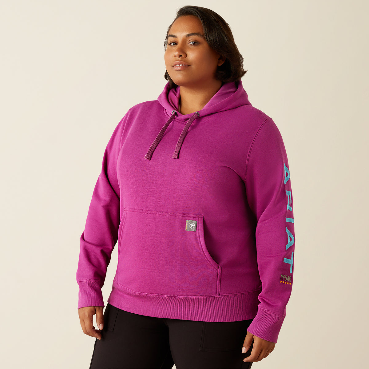 Ariat Women&#39;s Rebar Logo Graphic Sleeve Hoodie - Work World - Workwear, Work Boots, Safety Gear