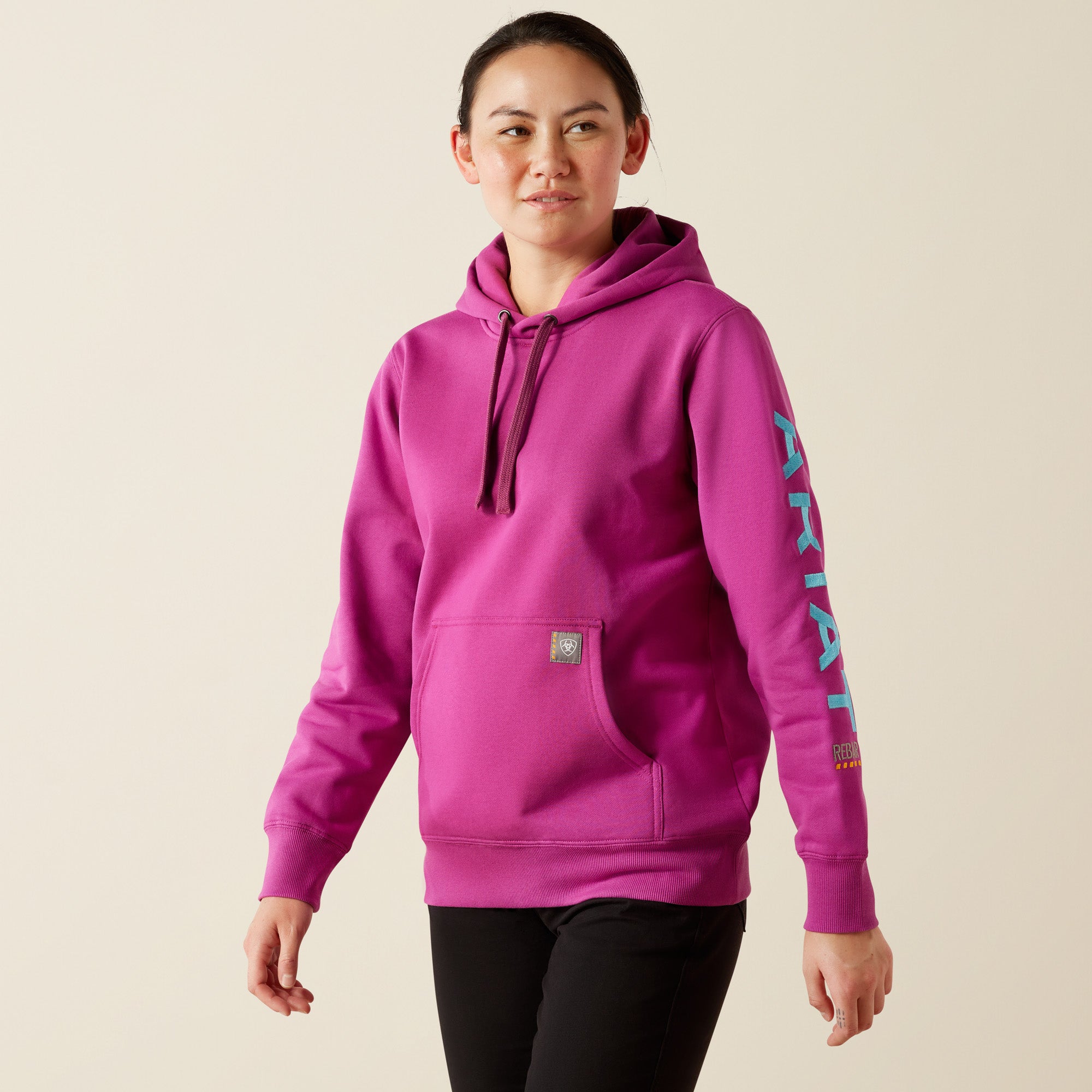 Ariat Women's Rebar Logo Graphic Sleeve Hoodie - Work World - Workwear, Work Boots, Safety Gear