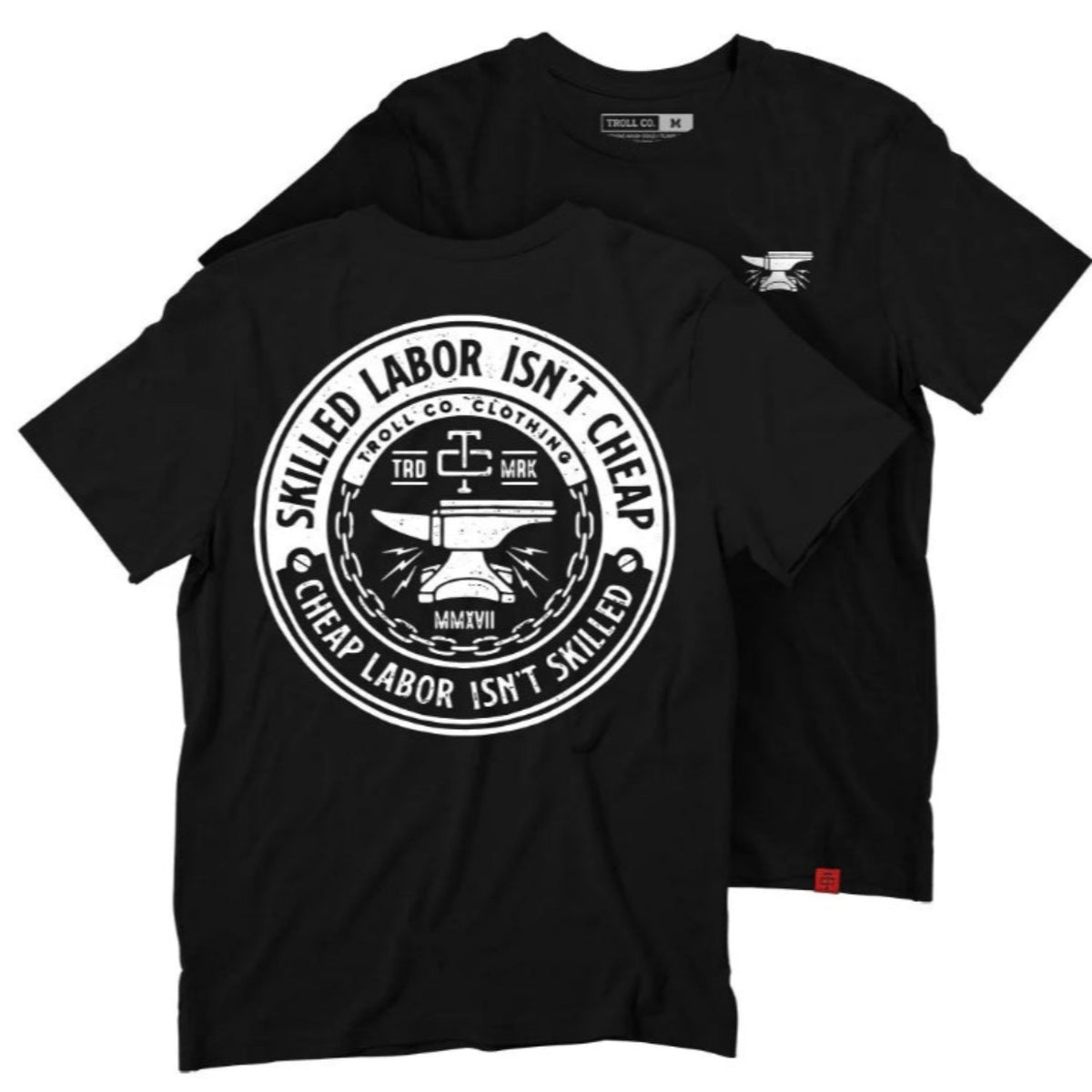 Troll Co. Men&#39;s &quot;Skilled Labor Isn&#39;t Cheap&quot; Graphic Short Sleeve T-Shirt - Work World - Workwear, Work Boots, Safety Gear