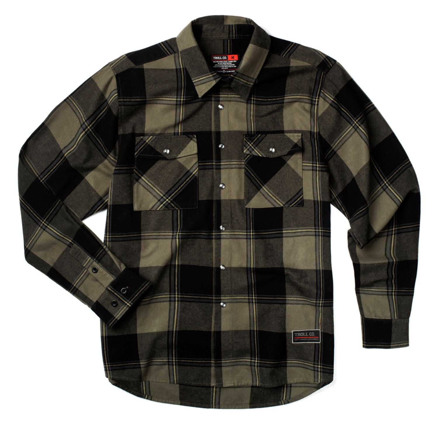 Troll Co. Men's Gridlock Button-Down Long Sleeve Flannel Shirt - Work World - Workwear, Work Boots, Safety Gear