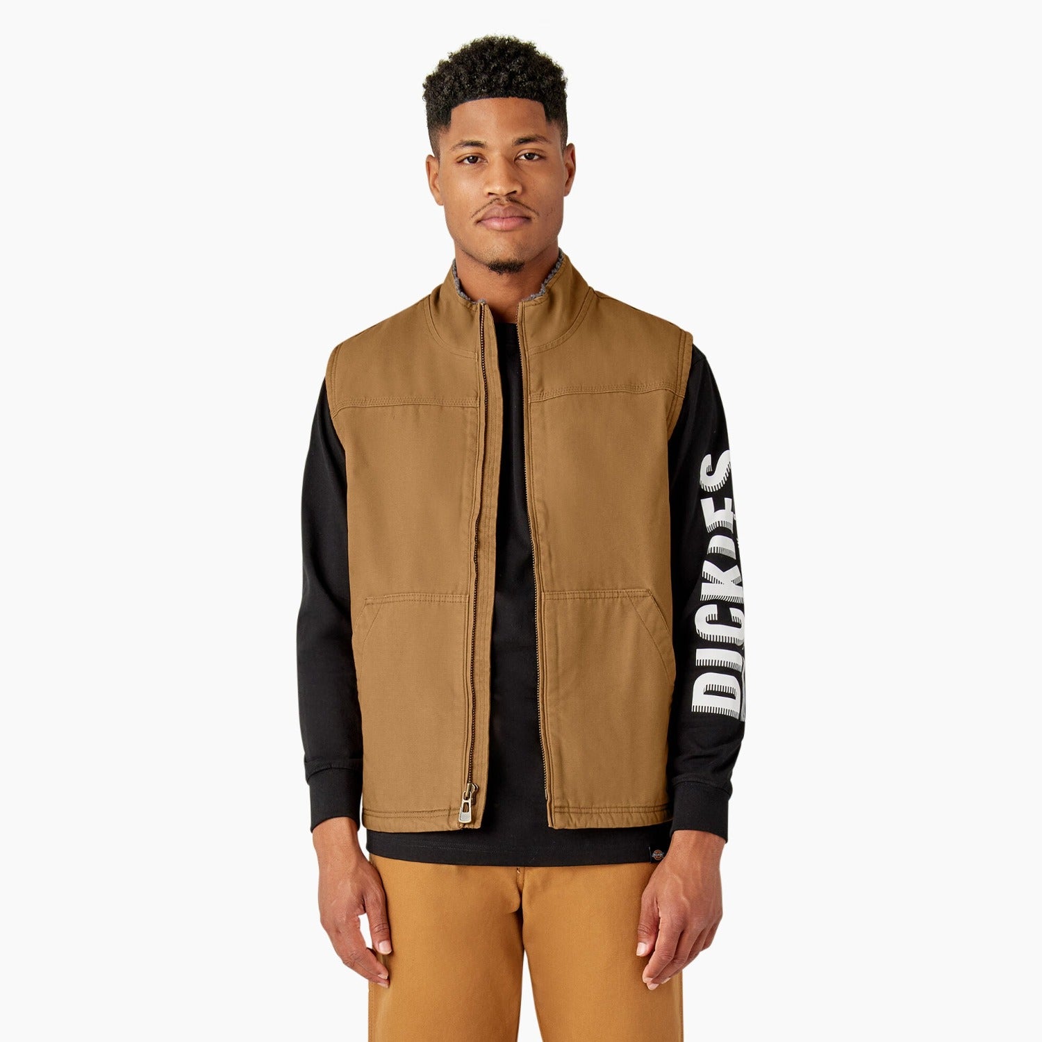Dickies Men's Duck Sherpa Lined Dropped Hem Vest - Work World - Workwear, Work Boots, Safety Gear