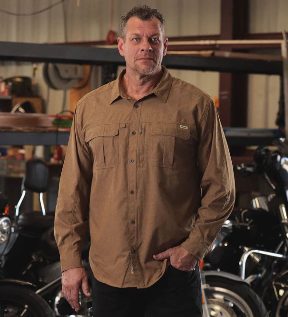 Thorogood Men&#39;s Convertible All Season UPF Button-Down Long Sleeve Work Shirt - Work World - Workwear, Work Boots, Safety Gear