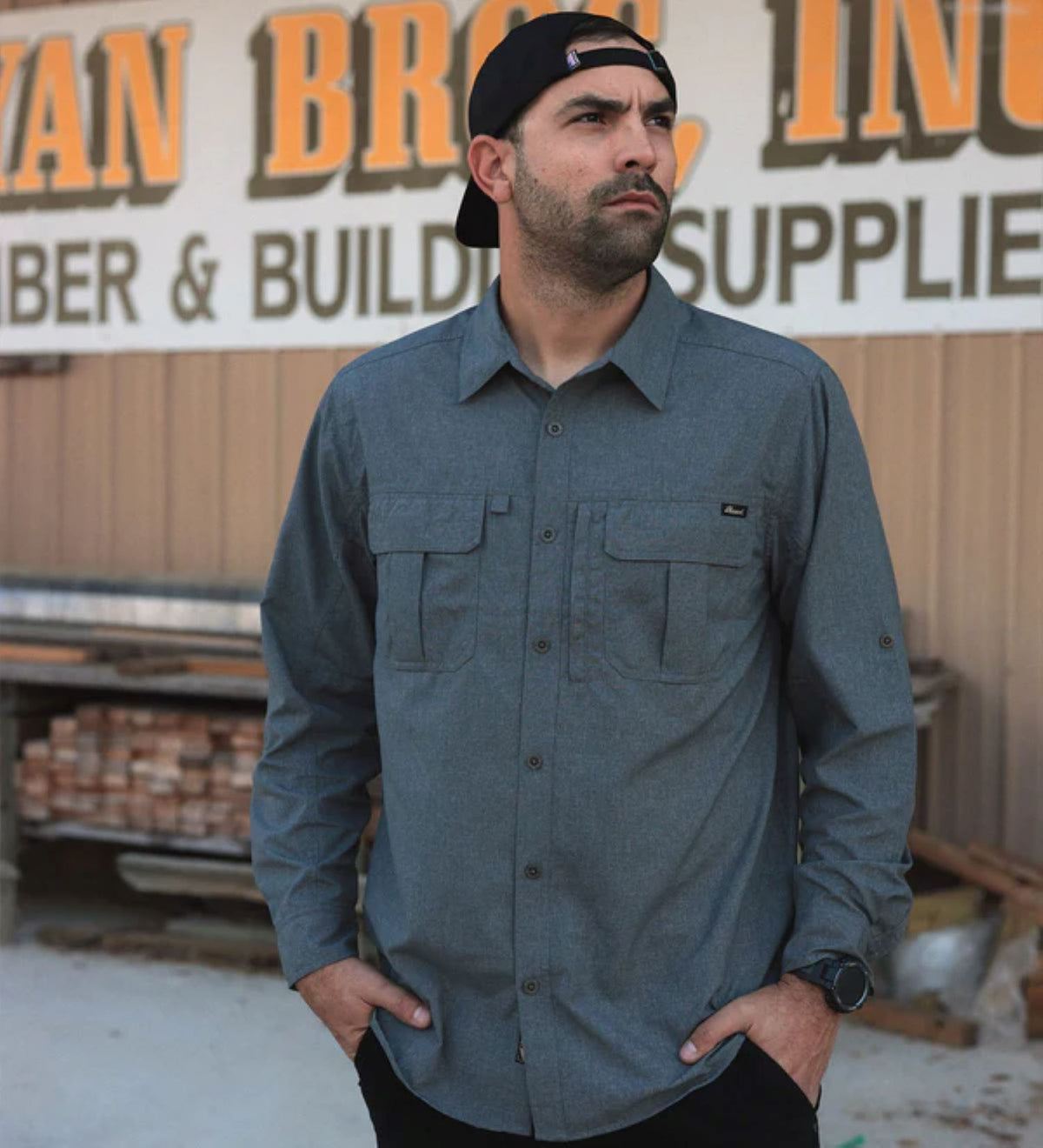 Thorogood Men&#39;s Convertible All Season UPF Button-Down Long Sleeve Work Shirt - Work World - Workwear, Work Boots, Safety Gear