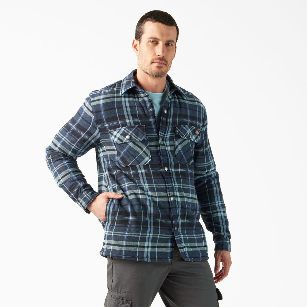 Dickies Men&#39;s Sherpa Lined Flannel Shirt Jac - Work World - Workwear, Work Boots, Safety Gear
