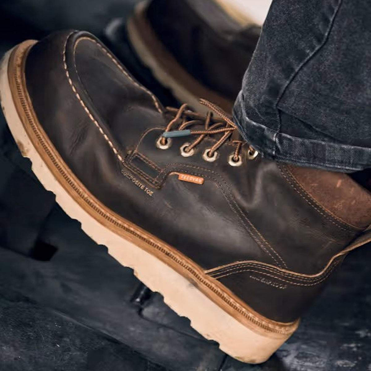 Tecovas Men&#39;s LongHaul Waterproof 6&quot; Moc Comp Toe Work Boot - Work World - Workwear, Work Boots, Safety Gear