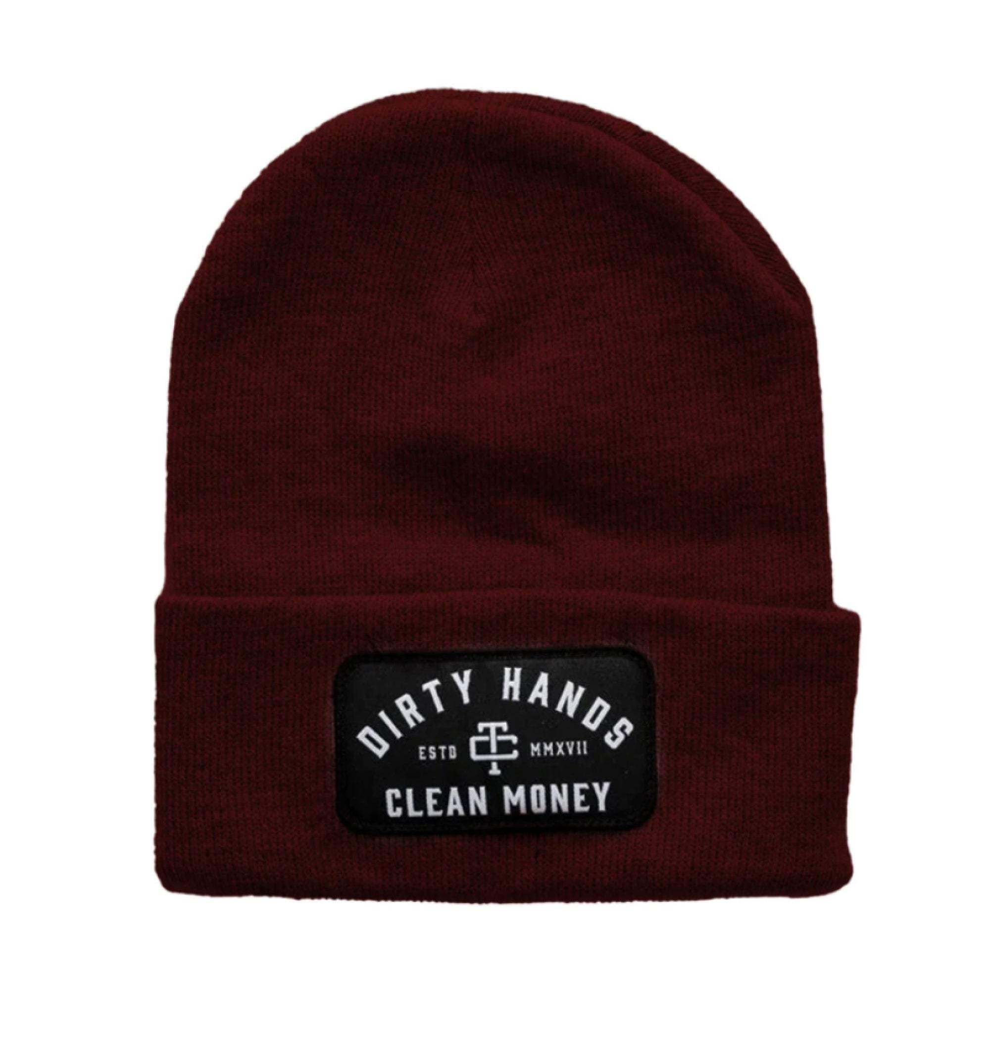 Troll Co. Premium "Dirty Hands Clean Money" Patch Knit Beanie - Work World - Workwear, Work Boots, Safety Gear