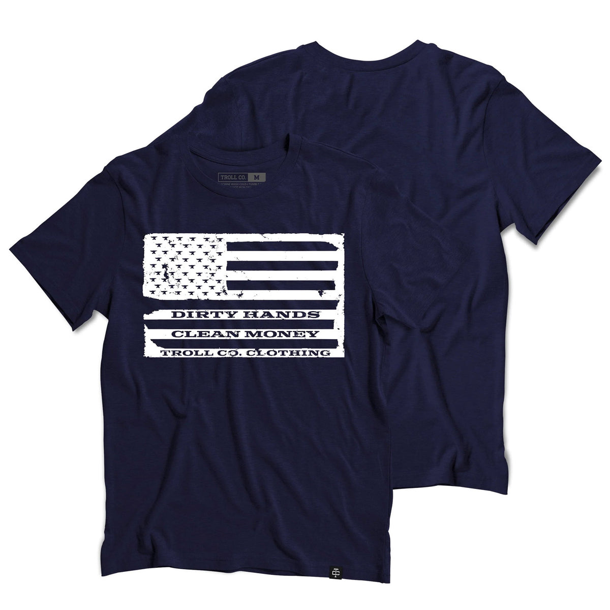 Troll Co. Men&#39;s 1776 &quot;Dirty Hands Clean Money&quot; Graphic Short Sleeve T-Shirt - Work World - Workwear, Work Boots, Safety Gear