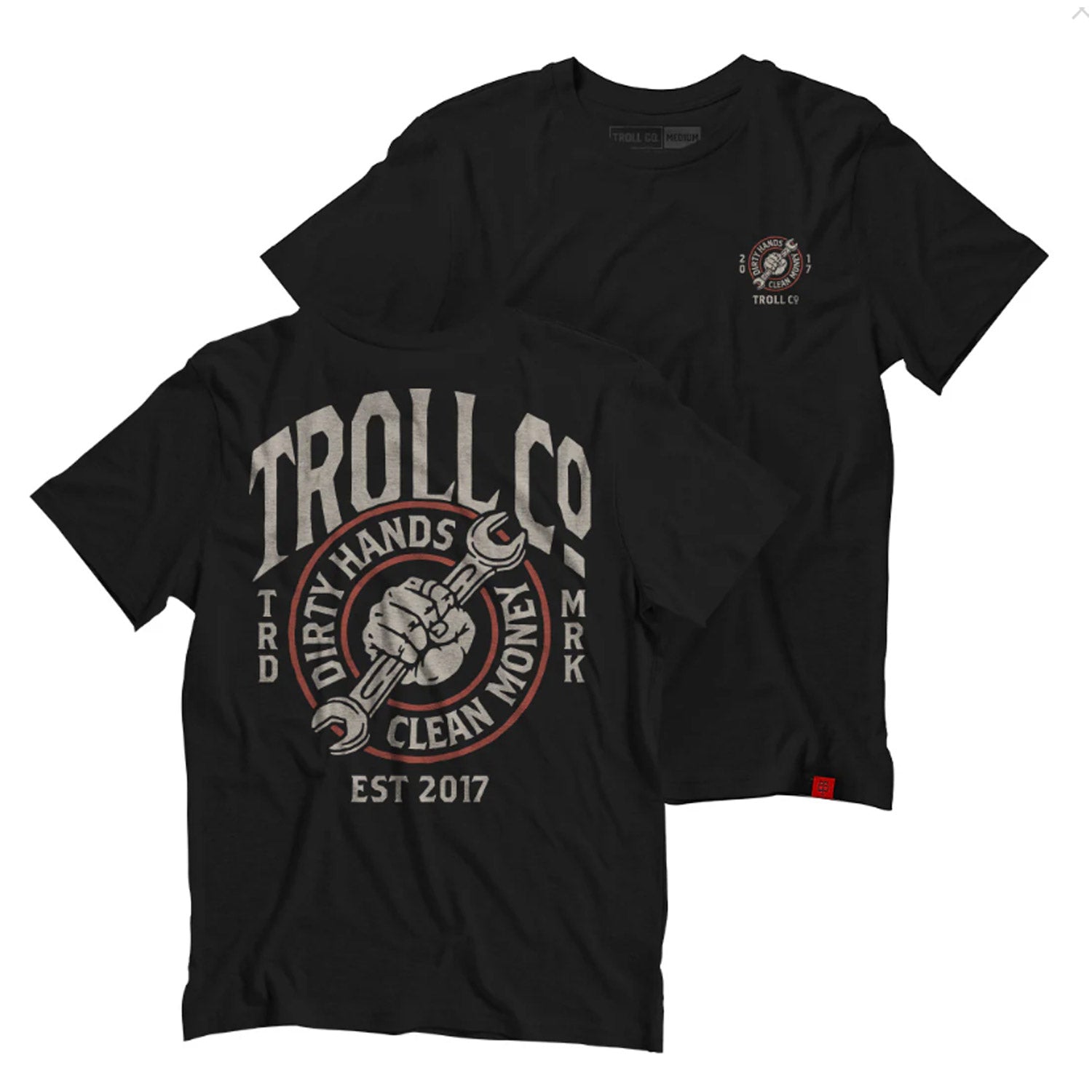 Troll Co. Men's Wrencher "Dirty Hands Clean Money" T-Shirt - Work World - Workwear, Work Boots, Safety Gear