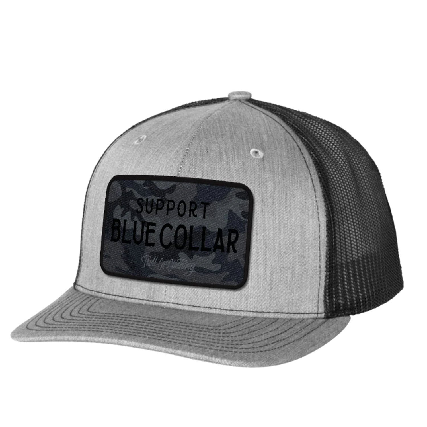Troll Co. Fortify "Support Blue Collar" Patch Snapback Cap - Work World - Workwear, Work Boots, Safety Gear
