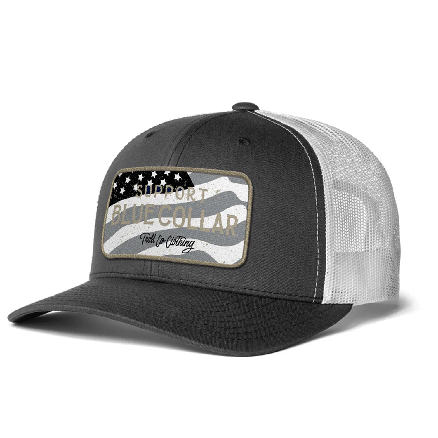 Troll Co. Fortify "Support Blue Collar" Patch Snapback Cap - Work World - Workwear, Work Boots, Safety Gear
